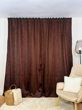 Draperie maro cu model grena Perdele de Poveste